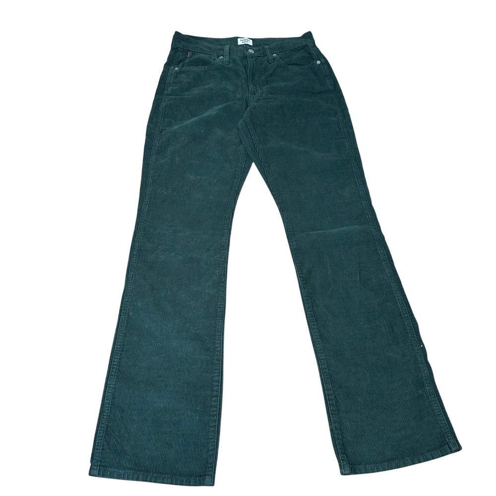 Sunday Best Aritzia Green Corduroy Flare Pants High Rise Size 6 Forest Green